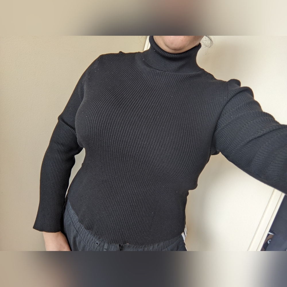 Black Turtleneck Sweater